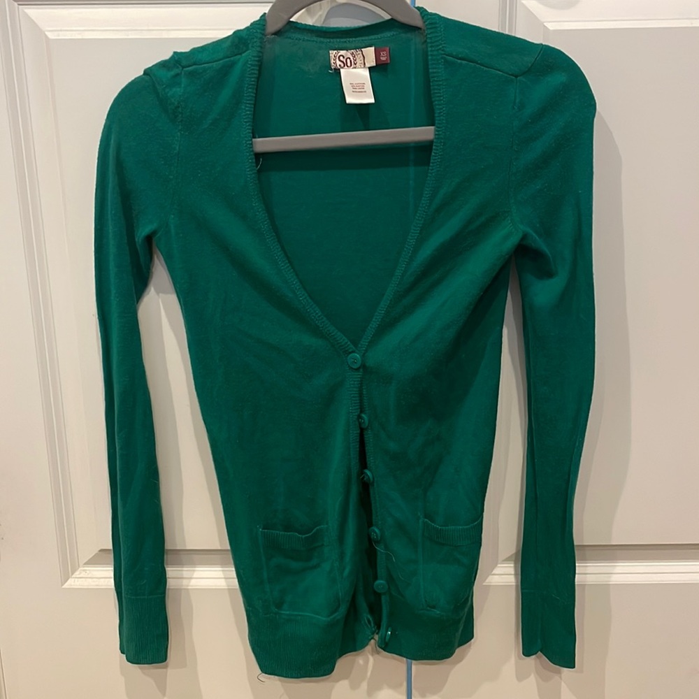 Kelly Green SO cardigan size xs